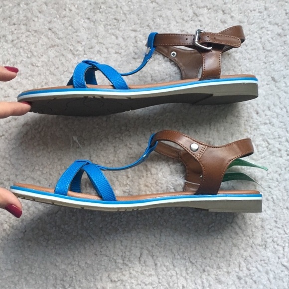 SoleSenseAbility Blue/Brown Sandals size 9 1/2 - Picture 5 of 6